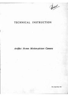 Arri Arriflex 16 ST manual. Camera Instructions.